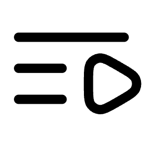 Plaaylist Minimalistic Icon from Solar Linear Set