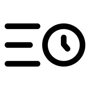 Sort By Time Icon from Solar Broken Set