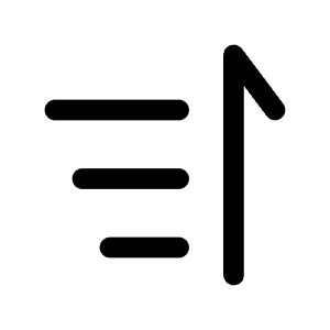 Sort From Bottom To Top Icon from Solar Linear Set