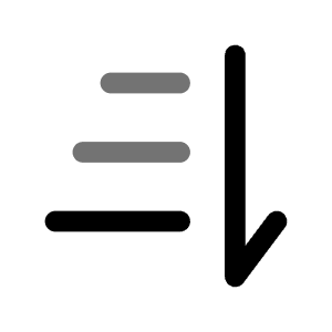 Sort From Top To Bottom Icon from Solar Line Duotone Set