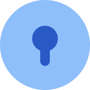 Keyhole Lock Circle Icon from Core Flat Set