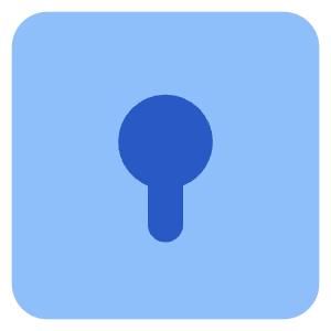 Keyhole Lock Square Icon from Core Flat Set