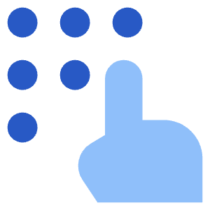 Dial Pad Finger 1 Icon from Core Flat Set