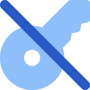 House Key No Access Icon from Core Flat Set