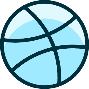 Dribbble Logo Icon from Ultimate Duotone - Free Set
