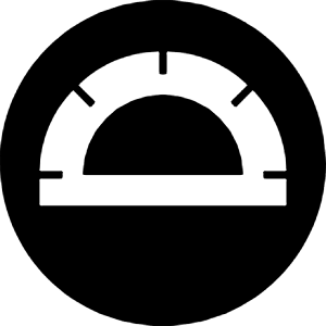 Protractor Icon from Simple Icons Set