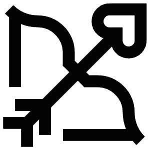 Bow Arrow Heart Icon from Atlas Line Set
