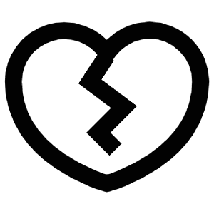 Broken Heart Icon from Atlas Line Set
