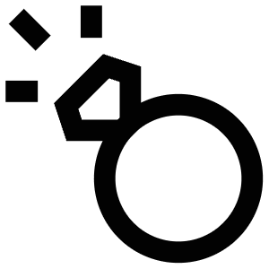 Diamond Ring Icon from Atlas Line Set