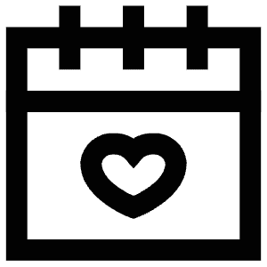 Heart Calendar Icon from Atlas Line Set