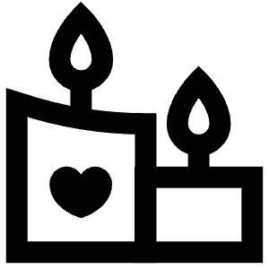 Heart Candles Icon from Atlas Line Set