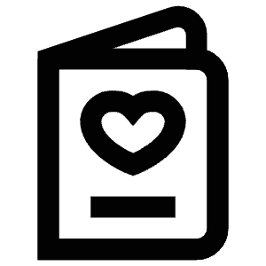 Heart Card Icon from Atlas Line Set