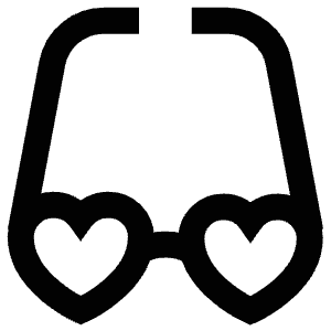 Heart Glasses Icon from Atlas Line Set