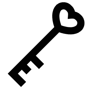 Heart Key Icon from Atlas Line Set