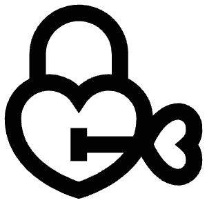 Heart Lock Key Icon from Atlas Line Set