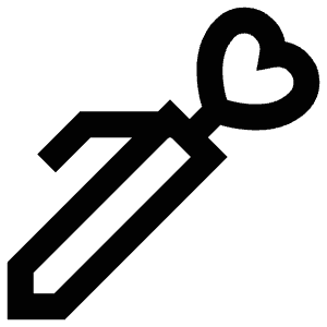 Heart Pen Icon from Atlas Line Set