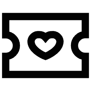 Heart Ticket Icon from Atlas Line Set