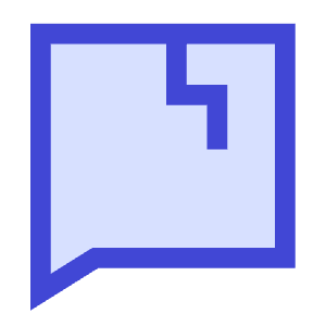 Chat Bubble Crack Square Icon from Sharp Duo - Free Set