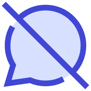 Chat Bubble Disable Oval Icon from Sharp Duo - Free Set