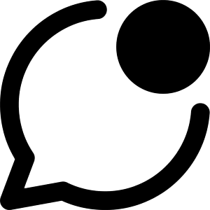 Chat Bubble Oval Notification Icon from Core Remix - Free Set