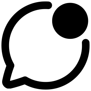 Chat Bubble Oval Notification Icon from Plump Remix - Free Set