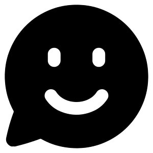 Chat Bubble Oval Smiley 1 Icon from Plump Solid - Free Set