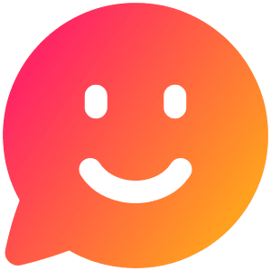 Chat Bubble Oval Smiley 1 Icon from Plump Gradient - Free Set