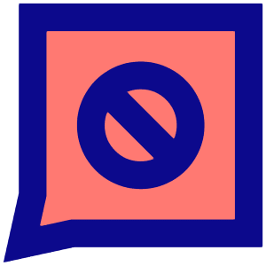 Chat Bubble Square Block Icon from Sharp Pop - Free Set