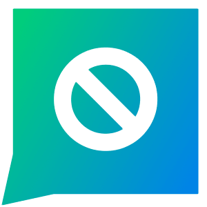 Chat Bubble Square Block Icon from Sharp Gradient- Free Set