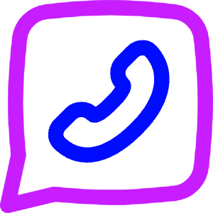 Chat Bubble Square Phone Icon from Flex Neon - Free Set