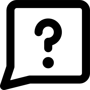 Chat Bubble Square Question Icon from Core Remix - Free Set