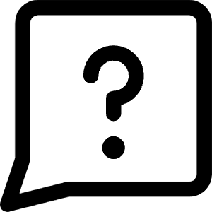 Chat Bubble Square Question Icon from Core Line - Free Set