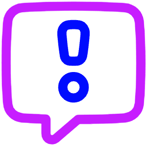 Chat Bubble Square Warning Icon from Plump Neon - Free Set
