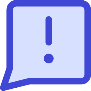 Chat Bubble Square Warning Icon from Core Duo - Free Set
