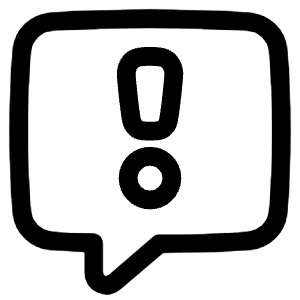 Chat Bubble Square Warning Icon from Plump Line - Free Set