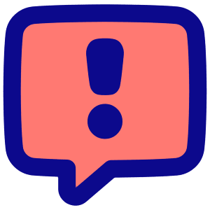 Chat Bubble Square Warning Icon from Plump Pop - Free Set