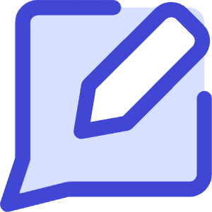 Chat Bubble Square Write Icon from Core Duo - Free Set