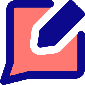 Chat Bubble Square Write Icon from Core Pop - Free Set