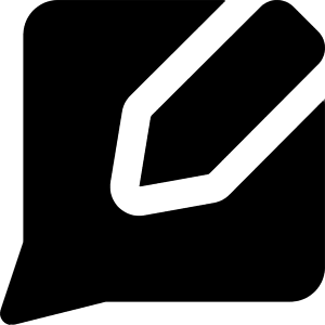 Chat Bubble Square Write Icon from Core Solid - Free Set