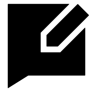 Chat Bubble Square Write Icon from Sharp Solid - Free Set