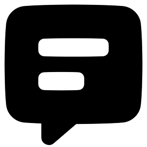 Chat Bubble Text Square Icon from Plump Solid - Free Set