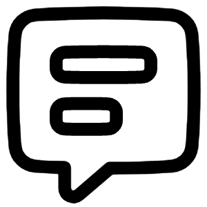 Chat Bubble Text Square Icon from Plump Line - Free Set