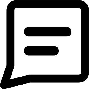 Chat Bubble Text Square Icon from Core Remix - Free Set