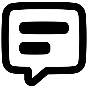 Chat Bubble Text Square Icon from Plump Remix - Free Set