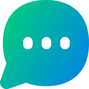Chat Bubble Typing Oval Icon from Flex Gradient - Free Set