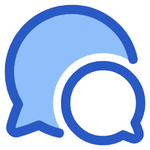 Chat Two Bubbles Oval Icon from Plump Duo - Free Set