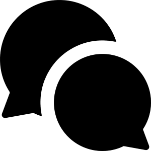 Chat Two Bubbles Oval Icon from Core Solid - Free Set