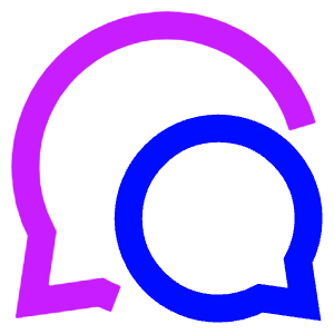 Chat Two Bubbles Oval Icon from Sharp Neon - Free Set