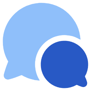 Chat Two Bubbles Oval Icon from Plump Flat - Free Set