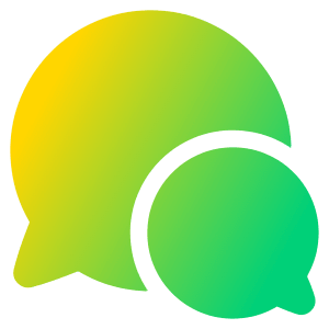 Chat Two Bubbles Oval Icon from Plump Gradient - Free Set